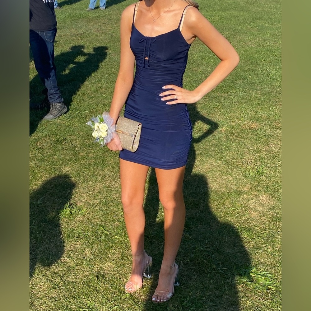NAVY BLUE HOCO DRESS